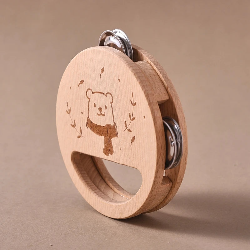 5-Piece Montessori Baby Music Set – Wooden Bear Xylophone Educational Instrument Toys