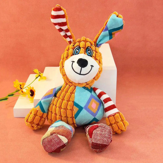 Plush Squeaky Dog Toy – Stuffed Interactive Puppy Toy for Small & Medium Dogs