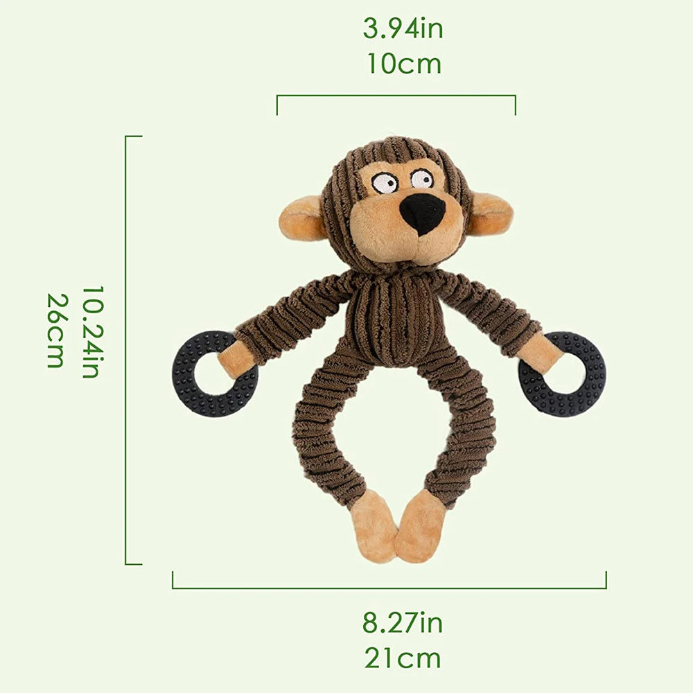 Squeaky Plush Puppy Chew Toy – Interactive Teething and Training Toy for Small Dogs