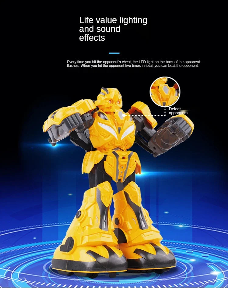 Interactive Motion Sensing Remote Control Robot Toy for Boys - Parent-Child Boxing & Fighting Simulation Remote Control Toy Game