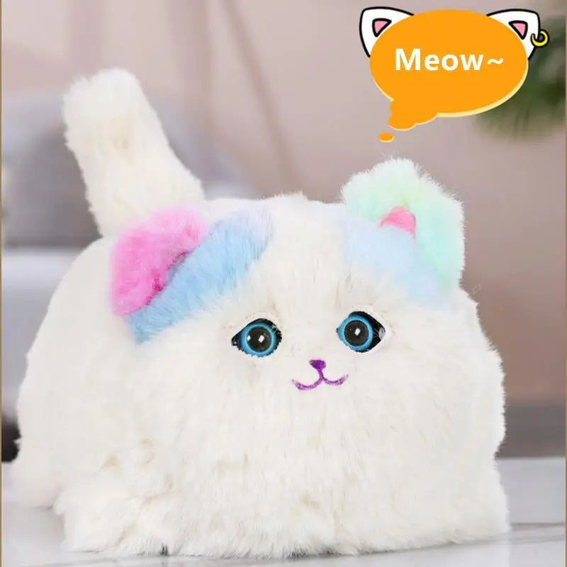 Simulation Electric Plush Toys Cute Cat Dog Interactive Kids Huggy Pets Speak Electronic Accompanied Toy Children Gifts Birthday