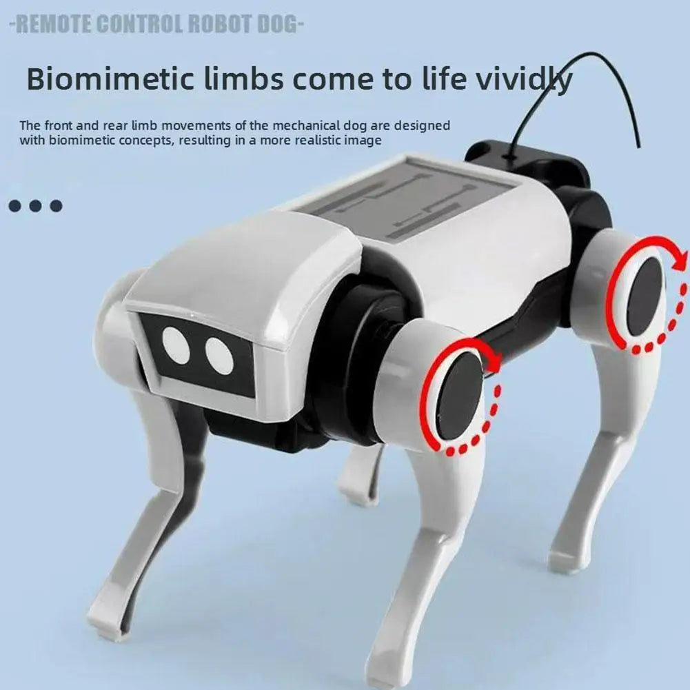 Rc Robot Children's Remote Control Mechanical Dog Toy Science Teaching Diy Assembling Model Electric Set Toys for Boys Kids Gift