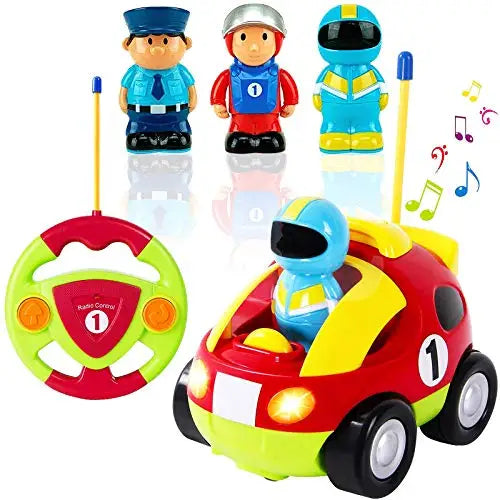 Remote Control Cars for Toddlers Boys Girls Toddler RC Car Toys Gifts for Kids Baby Remote Control Toy Cars Race Car Police Car