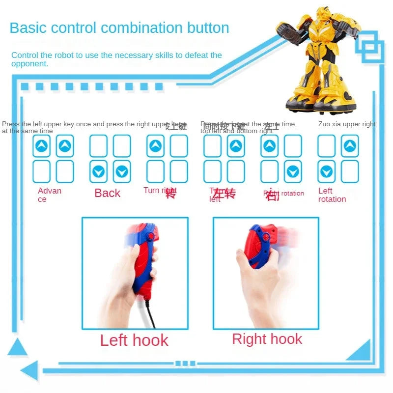 Interactive Motion Sensing Remote Control Robot Toy for Boys - Parent-Child Boxing & Fighting Simulation Remote Control Toy Game