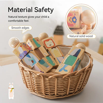 Wooden Montessori Handbell – Baby Musical Rattle & Stroller Toy, Classic Educational Gift