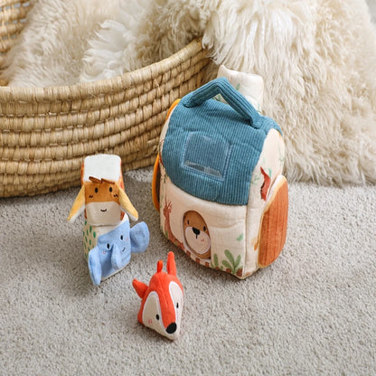 Plush Animal Montessori Simulation Farm House Set Baby Toys Sensory Fine Motor Development Educational Play For Kid House