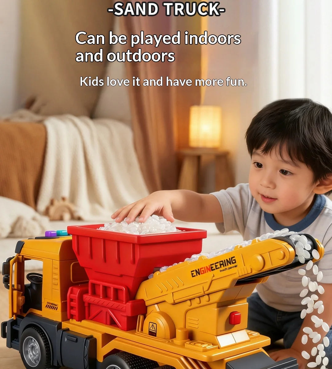 Boys' toys puzzle early education electric sound and light track sand transport vehicle engineering vehicle children's toys