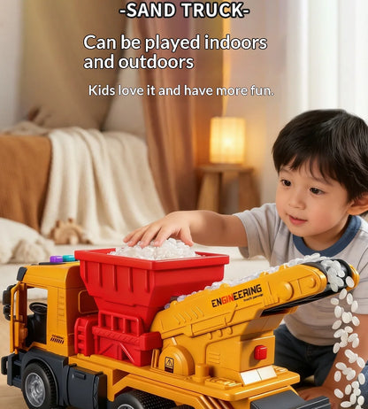 Boys' toys puzzle early education electric sound and light track sand transport vehicle engineering vehicle children's toys