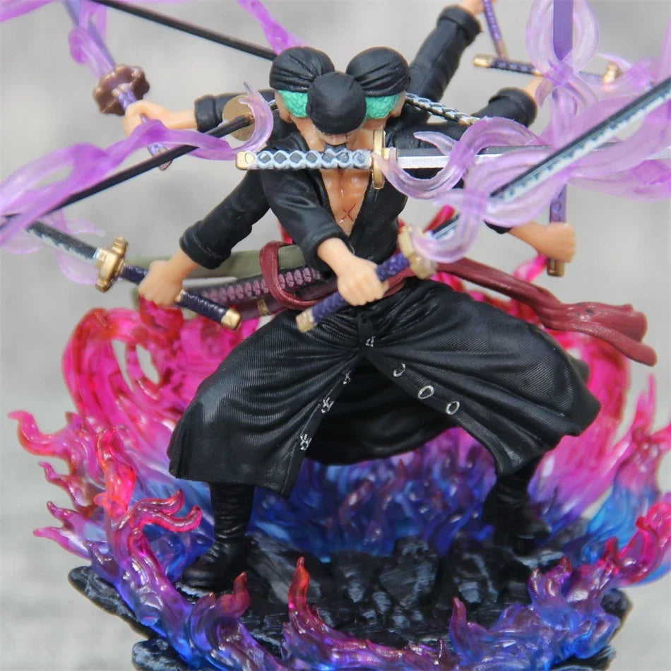 One Piece Zoro Action Figure Anime Figure Asura Roronoa Zoro Statue Action Figure Collection Model Toy for Xmas Collection Gitf