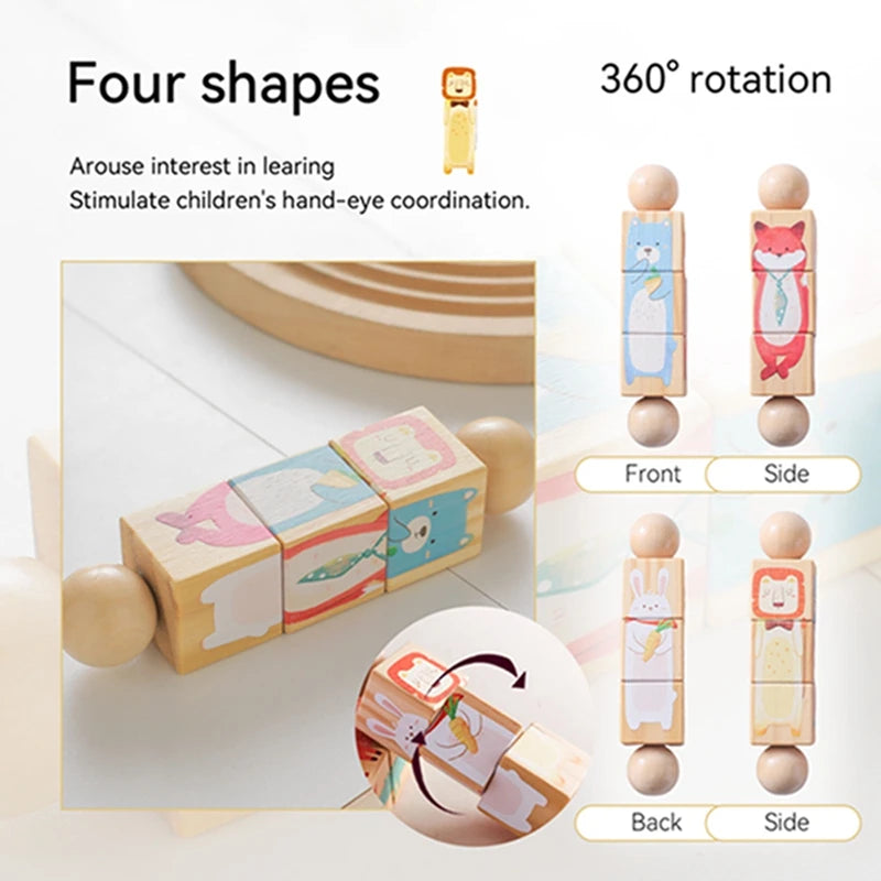 Wooden Montessori Handbell – Baby Musical Rattle & Stroller Toy, Classic Educational Gift