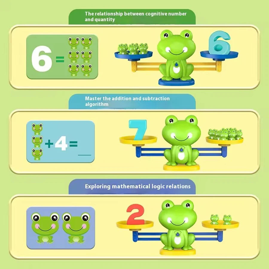 Mathematical Intelligence Math Toys Funny Frog Scale Children's Early Education Toys Addition Subtraction Balance Enlightenment