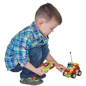 Cartoon Remote Control Cars - Police Car and Race Car for Toddlers - RC Cars for Kids - Easy Remote Control Toy, Christmas Gifts