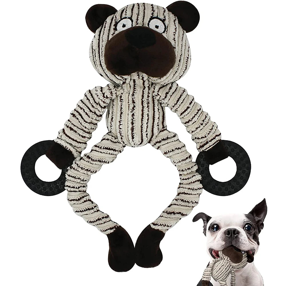 Squeaky Plush Puppy Chew Toy – Interactive Teething and Training Toy for Small Dogs