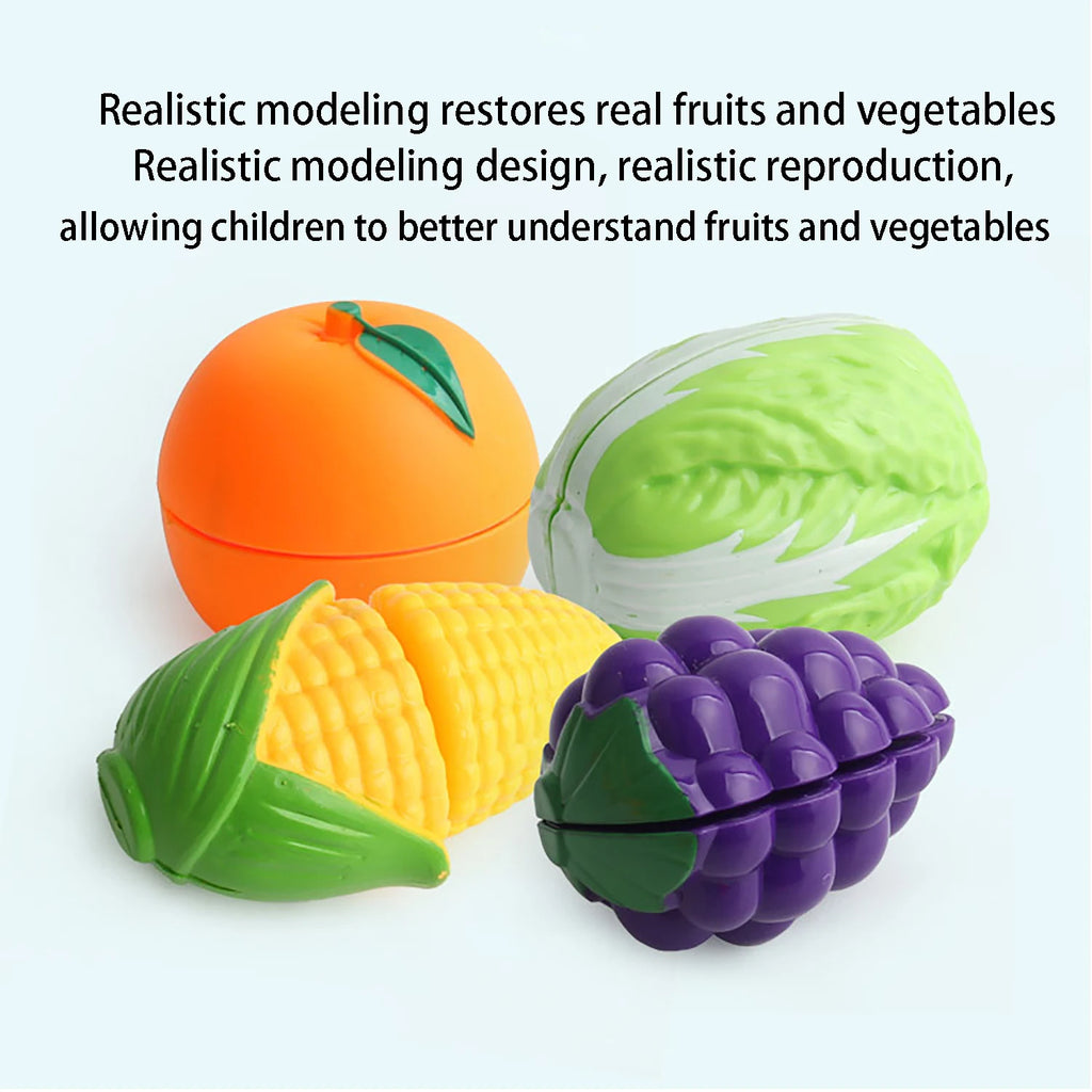 Children's play at home toys, fruits and vegetables, joyful and educational simulation kitchen toys for boys and girls