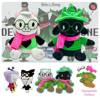 TreasuringU 2025 New Deltarune Plush Toys Kawaii Ralsei Plush Stuffed Toys Tenna Doll Changeable Plushie Clothes Birthday Gifts