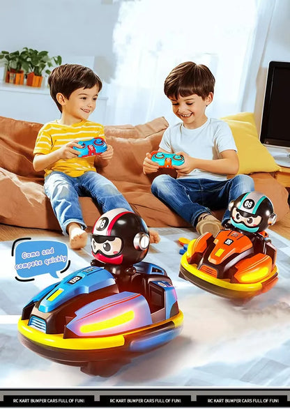 Remote control toys new 2.4 g remote control bumper car duel duel spray music racing boy Crazyracing Kartrider toys