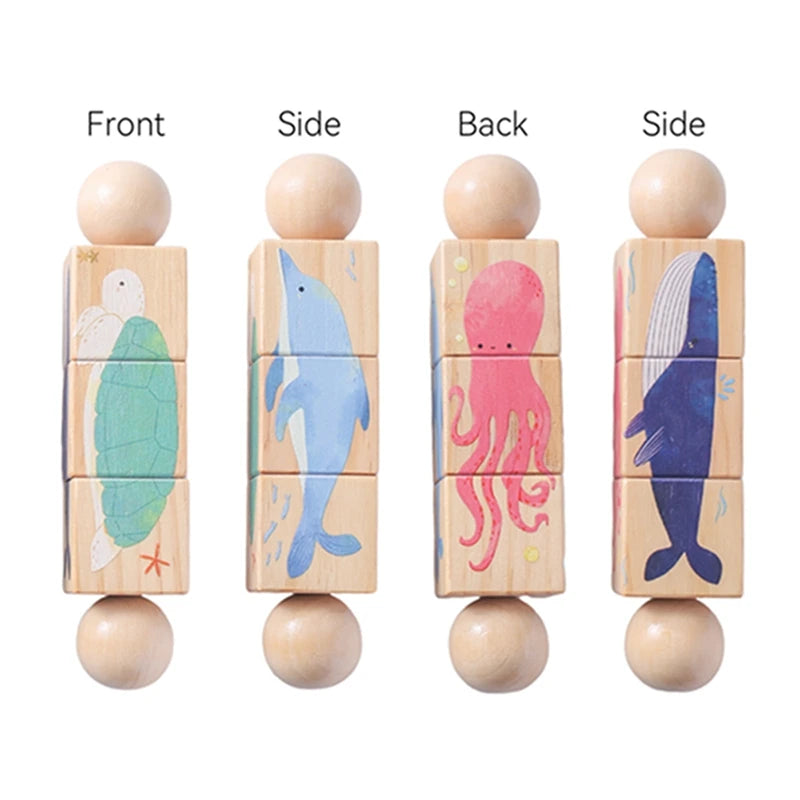 Wooden Montessori Handbell – Baby Musical Rattle & Stroller Toy, Classic Educational Gift