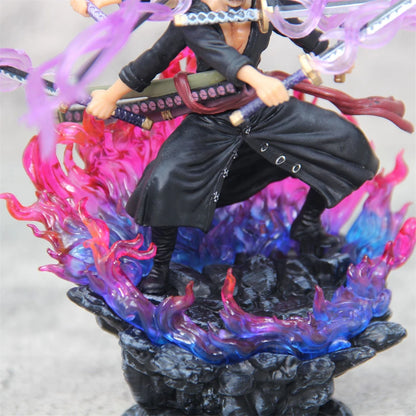 One Piece Zoro Action Figure Anime Figure Asura Roronoa Zoro Statue Action Figure Collection Model Toy for Xmas Collection Gitf