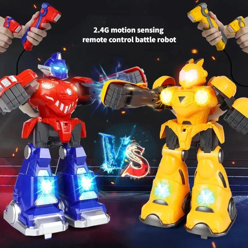 Interactive Motion Sensing Remote Control Robot Toy for Boys - Parent-Child Boxing & Fighting Simulation Remote Control Toy Game