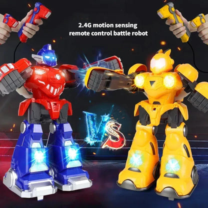 Interactive Motion Sensing Remote Control Robot Toy for Boys - Parent-Child Boxing & Fighting Simulation Remote Control Toy Game