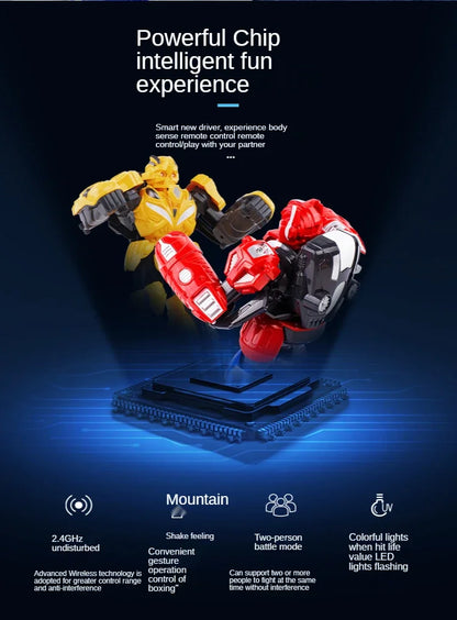 Interactive Motion Sensing Remote Control Robot Toy for Boys - Parent-Child Boxing & Fighting Simulation Remote Control Toy Game
