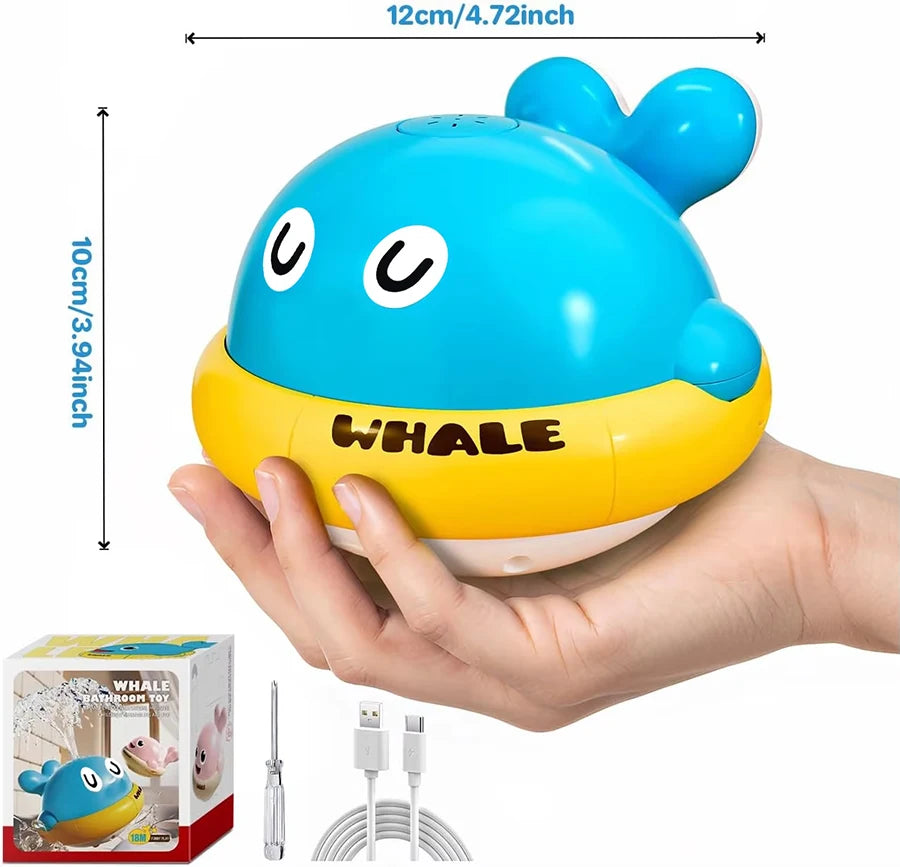 Light Up Whale Sprinkler – Baby Bath & Pool Water Fountain Toy for Toddlers