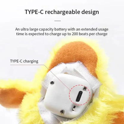 Flapping Duck Cat Toy – Interactive Electric Plush Bird with Vibration Sensor for Kittens