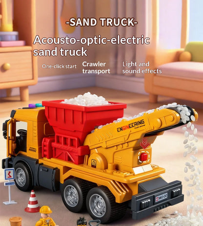 Boys' toys puzzle early education electric sound and light track sand transport vehicle engineering vehicle children's toys