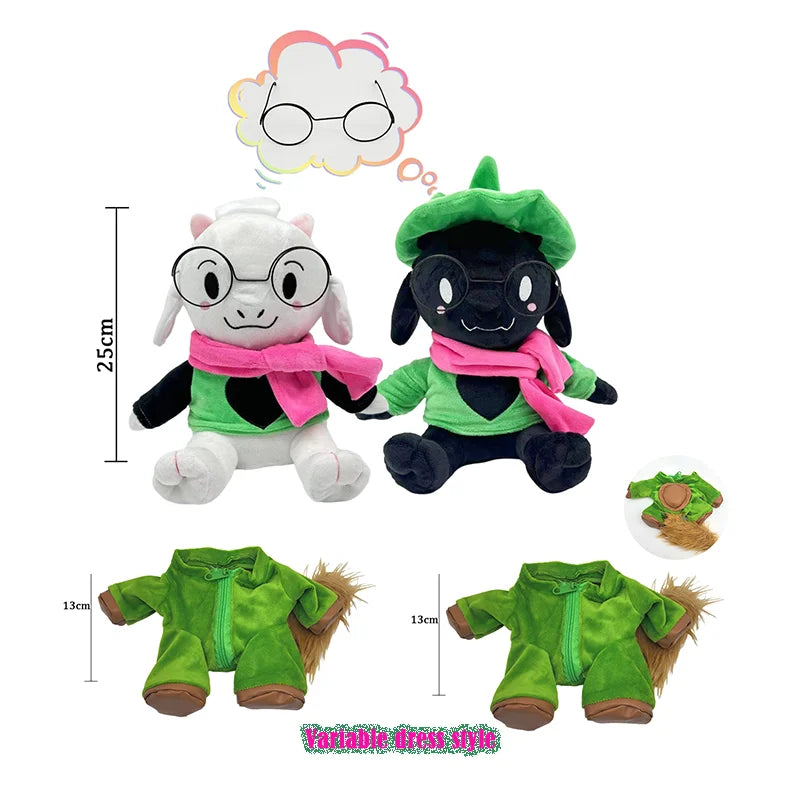 TreasuringU 2025 New Deltarune Plush Toys Kawaii Ralsei Plush Stuffed Toys Tenna Doll Changeable Plushie Clothes Birthday Gifts