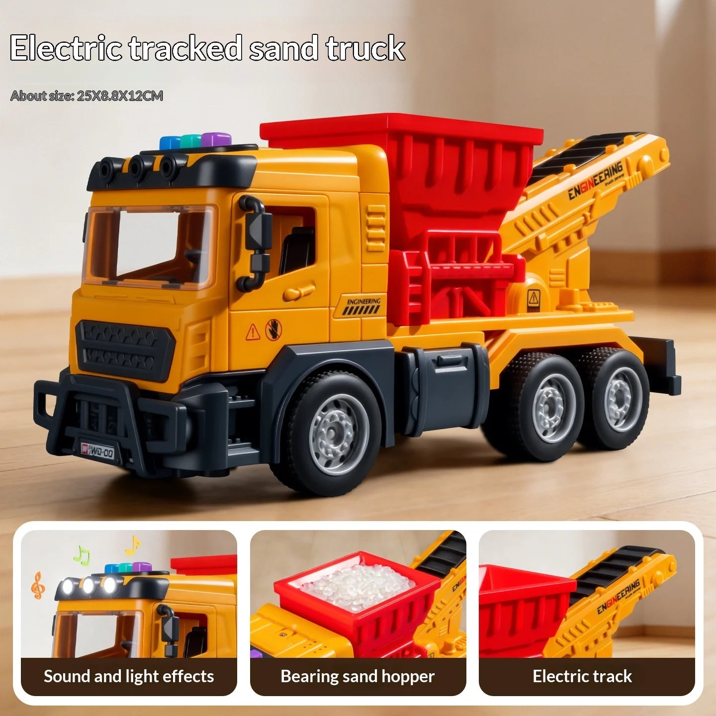 Boys' toys puzzle early education electric sound and light track sand transport vehicle engineering vehicle children's toys