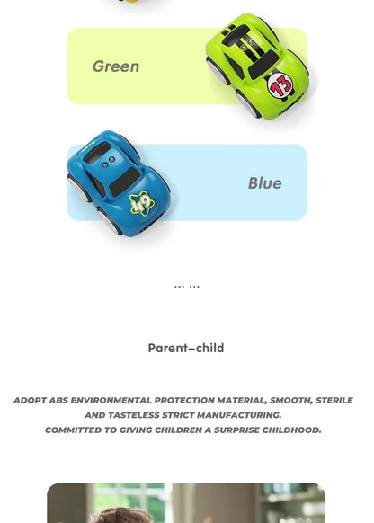 Children's Cartoon Remote Control Car with Music & Lighting Smart Induction Obstacle Avoidance RC Toy Vehicle for Kids