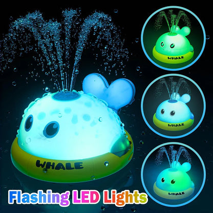 Light Up Whale Sprinkler – Baby Bath & Pool Water Fountain Toy for Toddlers