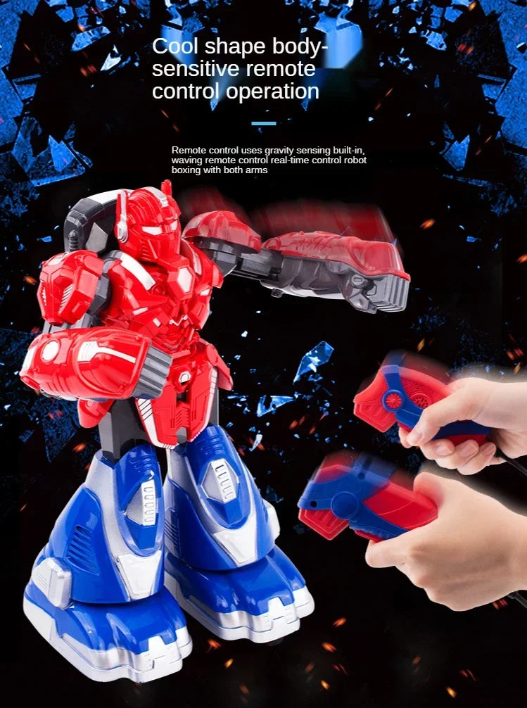 Interactive Motion Sensing Remote Control Robot Toy for Boys - Parent-Child Boxing & Fighting Simulation Remote Control Toy Game