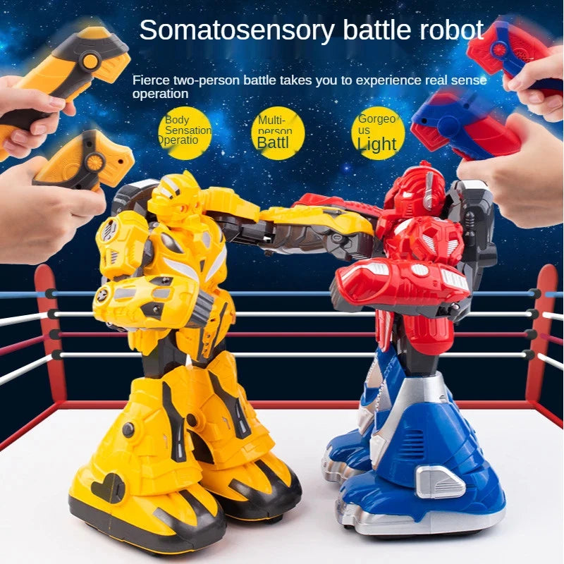 Interactive Motion Sensing Remote Control Robot Toy for Boys - Parent-Child Boxing & Fighting Simulation Remote Control Toy Game