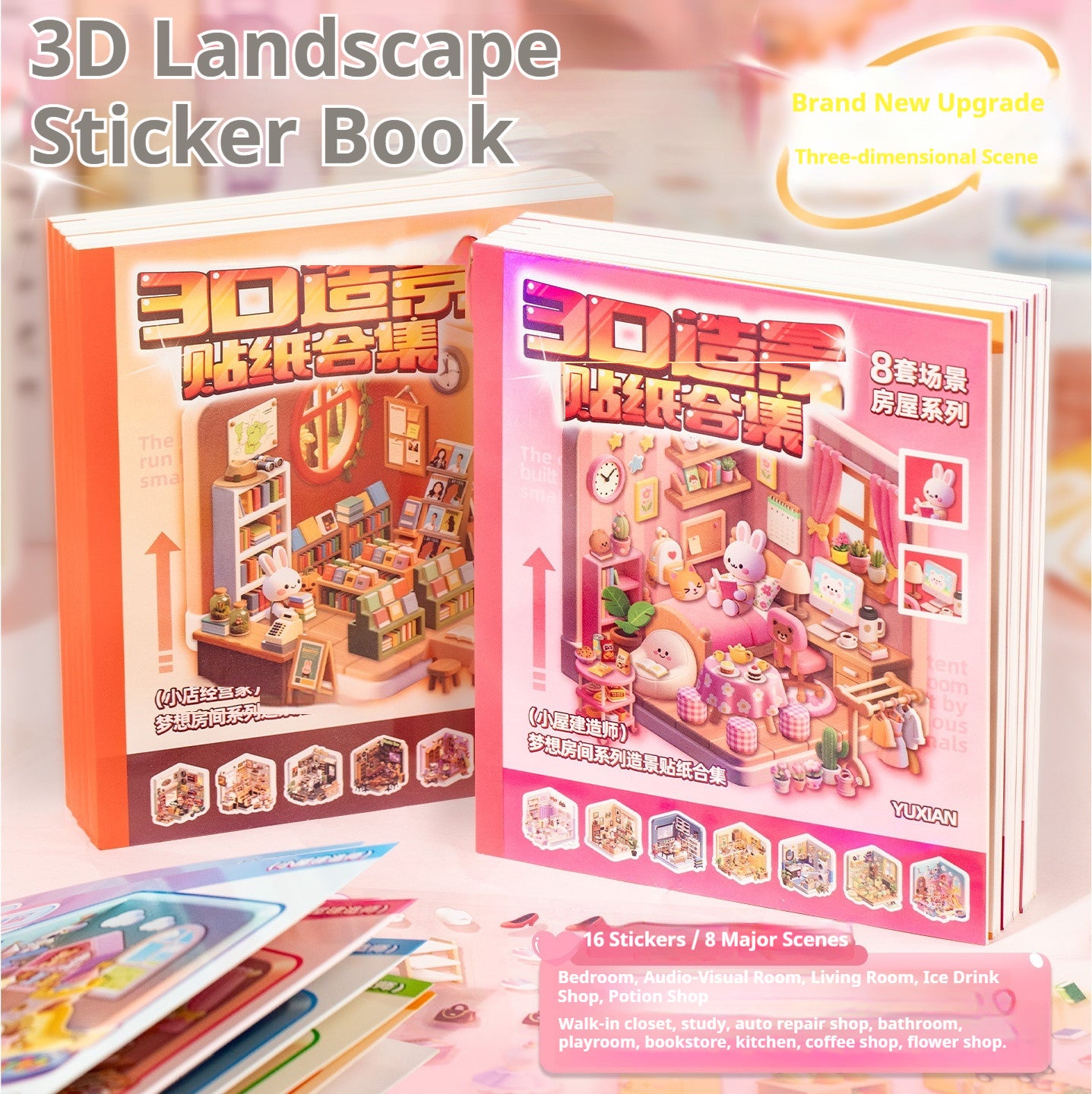 3D Scene Stickers For Kids Toys